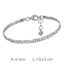 Picture of Pulsera eslabones de plata con baño de rodio