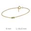 Foto de Pulsera plata baño de oro circonita baguette color olivina