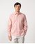 Foto de Camisa de lino y algodón rosa lavado slim fit