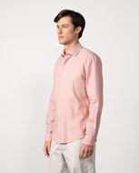 Picture of Camisa lino y algodón rosa lavado