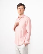 Picture of Camisa lino y algodón rosa lavado