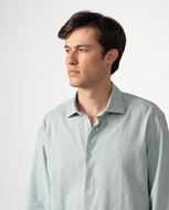 Picture of Camisa lino y algodón verde salvia