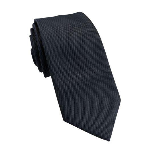 Foto de Corbata microfibra falso liso gris antracita 7.5cm