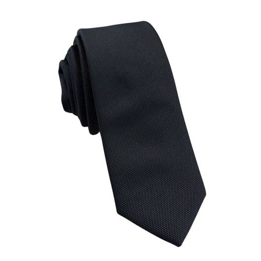 Foto de Corbata microfibra falso liso gris antracita 5.5cm
