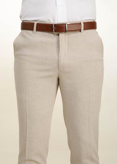 Foto de Pantalón vestir microtextura color arena