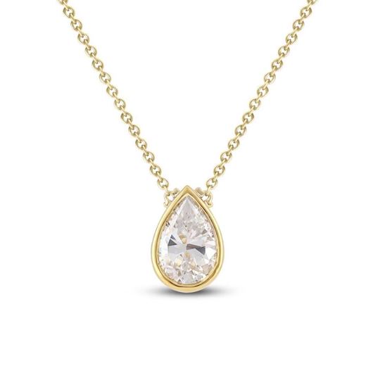 Foto de Gargantilla en oro amarillo 18kt y circonita en talla pera 