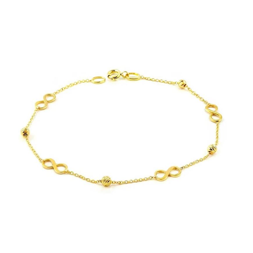 Foto de Pulsera oro amarillo 18kt infinitos 