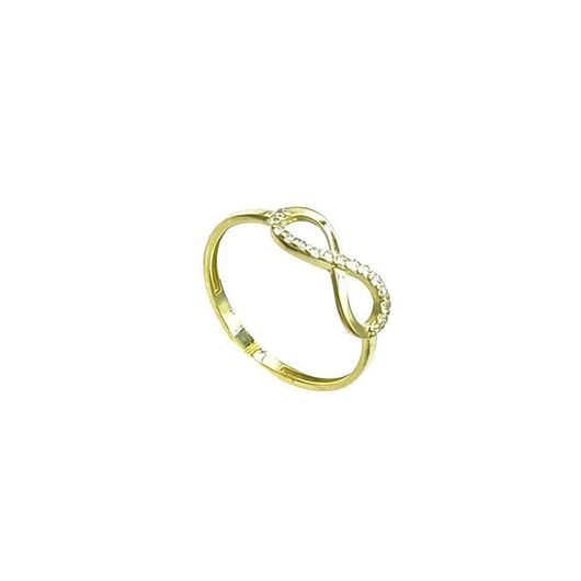 Foto de Anillo de Infinity en oro amarillo 18kt y circonitas blancas