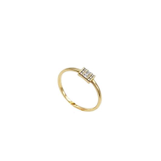 Foto de Anillo de oro rose 18kt con circonitas blancas