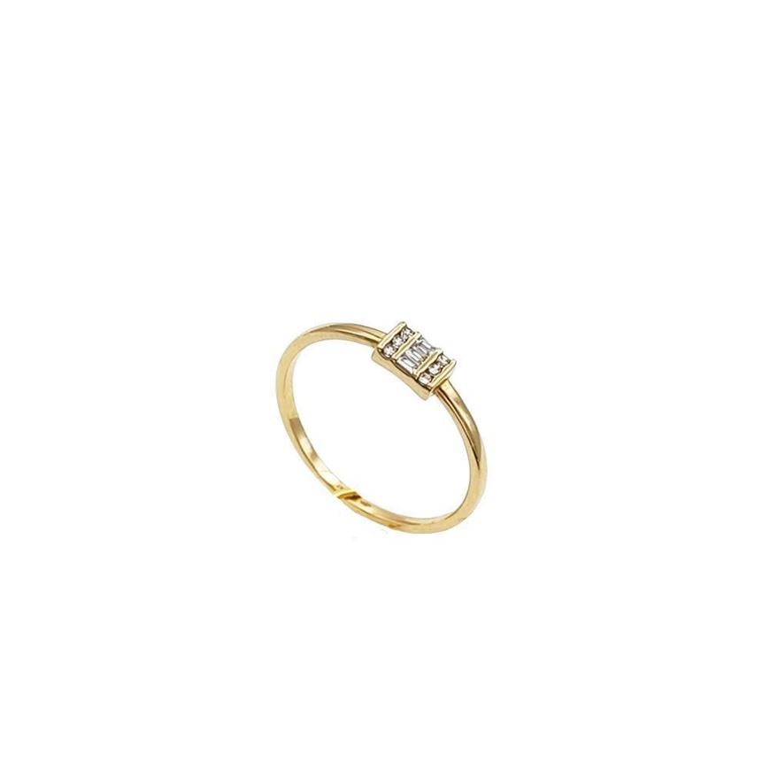 Foto de Anillo de oro rose 18kt con circonitas blancas