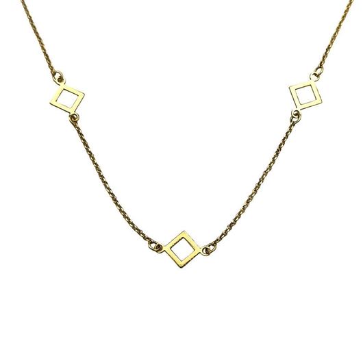 Foto de Gargantilla con cuadrados en oro amarillo 18kt