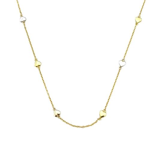 Foto de Gargantilla de corazones en oro bicolor 18kt
