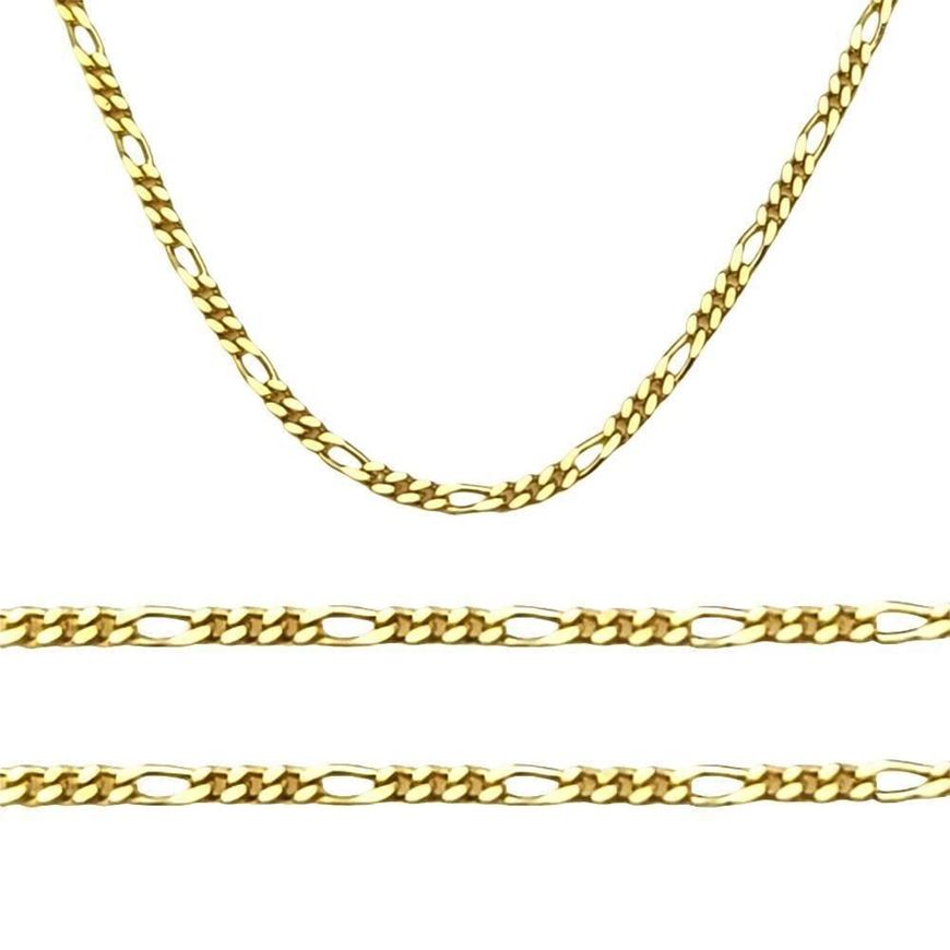 Foto de Cadena oro amarillo 18kt eslabón programado 3x1, grosor 1mm, longitud 50cm