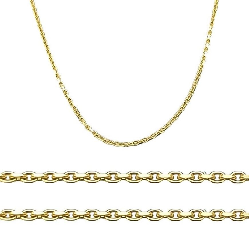 Foto de Cadena oro amarillo 18kt eslabón forzado redondo tupido, grosor 0,90mm, longitud 50cm