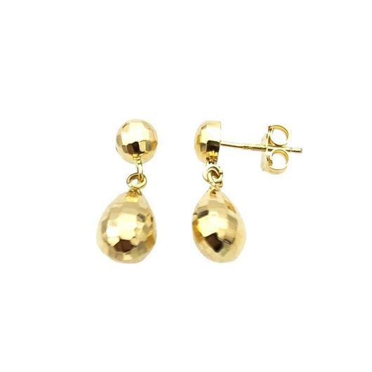 Foto de Pendientes facetados en oro amarillo 18kt acabado pulido