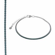 Foto de Pulsera Blink plata rodio circonitas brillantes paraiba 15+3cm