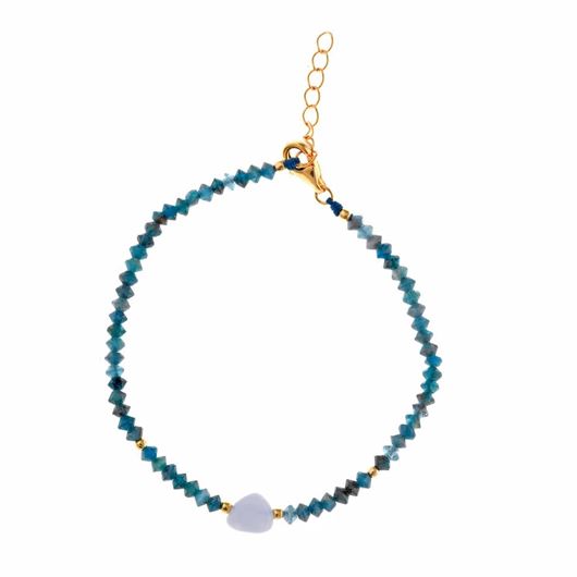 Foto de Pulsera plata chapado dorado bolitas rodonita y