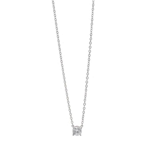 Foto de Collar plata rodio blanca circonita brillante