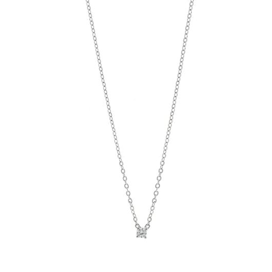 Foto de Collar plata rodio blanca circonita brillante