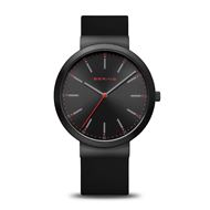 Foto de Reloj Classic acero esfera negra 41mm y correa de silicona negra
