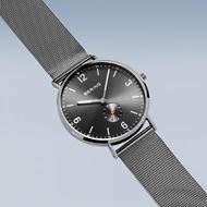 Foto de Reloj Classic acero esfera blanca 40mm y correa de cuero negra 