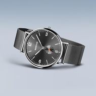 Foto de Reloj Classic acero esfera blanca 40mm y correa de cuero negra 