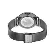 Foto de Reloj Classic acero esfera blanca 40mm y correa de cuero negra 