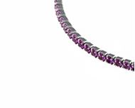 Foto de Pulsera Blink plata rodio circonitas brillantes rubi rosa 15+3cm