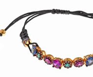Foto de Pulsera plata chapado dorado circonitas circonitas rosa 24 X 0.50cm