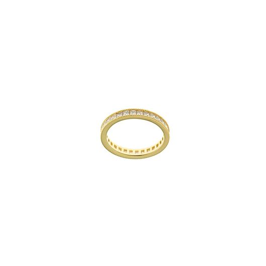 Foto de Anillo full eternity de plata baño oro y circonitas talla princesa