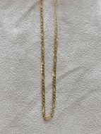 Foto de Cadena fígaro oro bicolor 18kt, 50cm, grosor 3mm