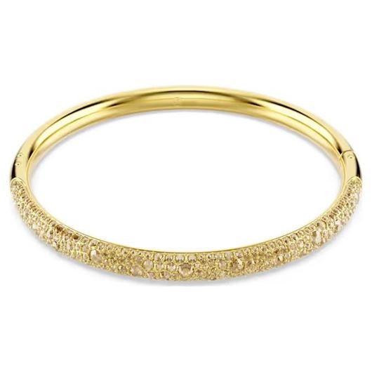 Foto de Brazalete Sublima baño tono oro pavé nieve color blanco talla L