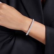 Foto de Brazalete Meteora, Pavé nieve, Blanco, Baño de rodio Talla S