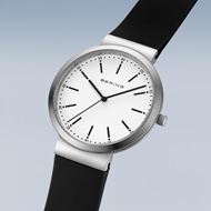 Foto de Reloj Classic correa silicona negra y esfera blanca 41mm