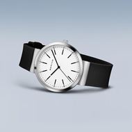 Foto de Reloj Classic correa silicona negra y esfera blanca 41mm