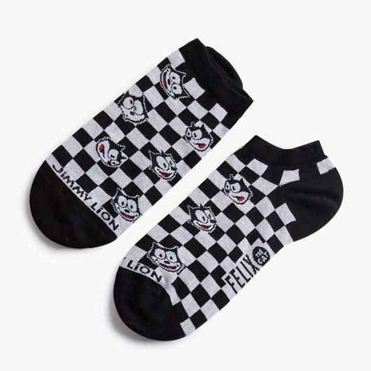 Picture of Calcetines Tobilleros Felix Check Negros Talla L