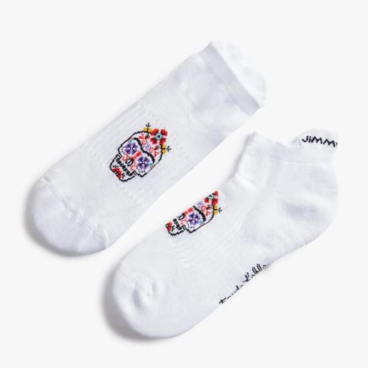 Picture of Calcetines Tobilleros Athletic Frida Calavera Blancos Talla L