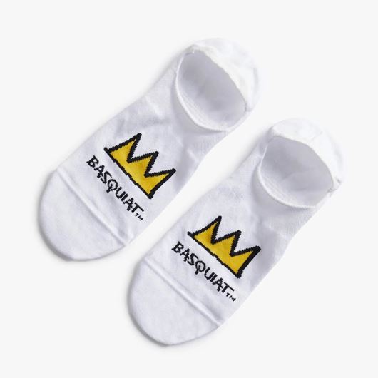 Picture of Calcetines Invisibles Basquiat Crown blanco L