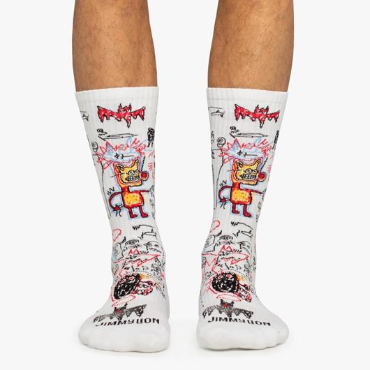 Picture of Calcetines Athletic Basquiat Batman blanco L