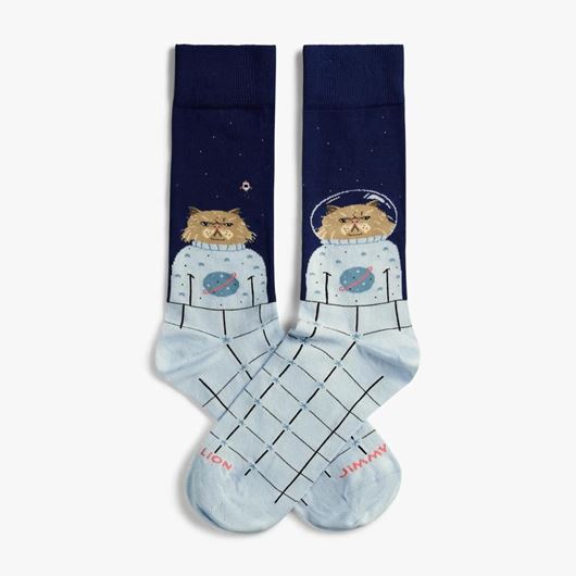 Picture of Calcetines Space Cat azul oscuro L
