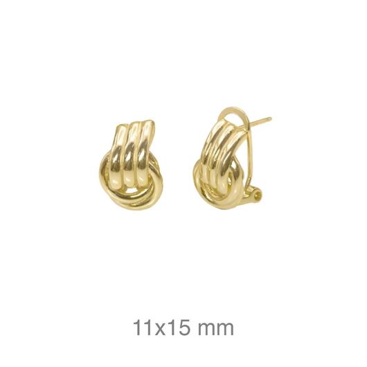 Foto de Pendientes plata baño oro cierre omega