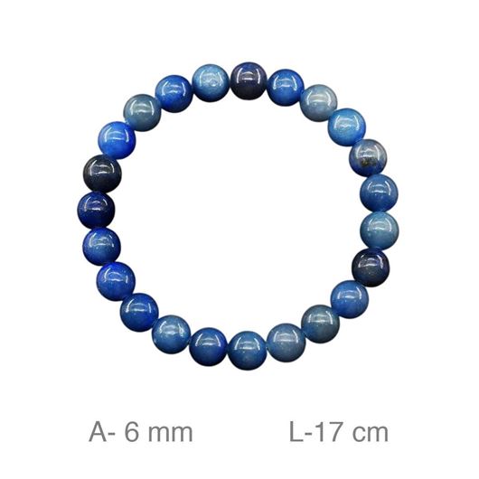 Foto de Pulsera piedra natural dongling azul 6mm