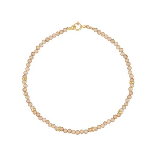 Picture of Pulsera Chic cuentas circonitas champagne 2mm en oro amarillo 18kt