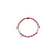 Foto de Pulsera 7 nudos flor mini nylon en oro amarillo 18kt