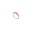 Foto de Sortija de plata baño dorado con esmalte rosa