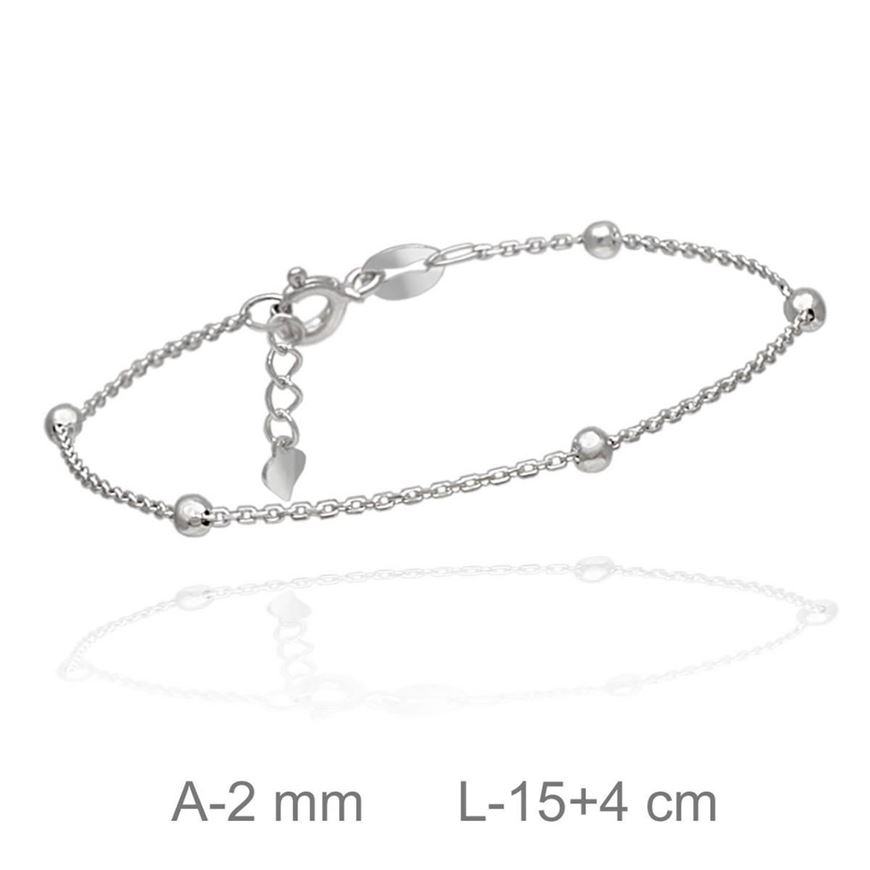 Foto de Pulsera de plata con bolitas