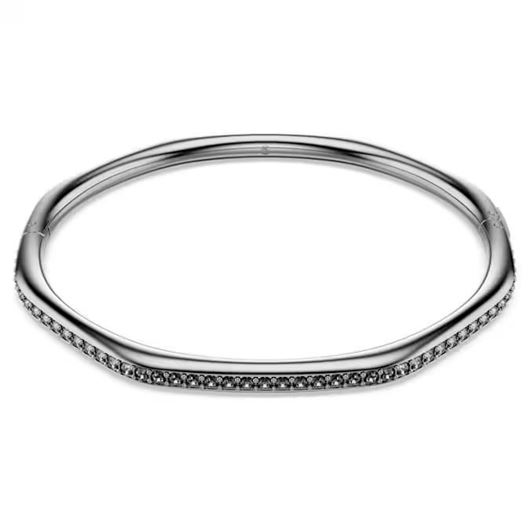 Picture of Brazalete Dextera Forma octagonal, Talla redonda, Blanco, Baño de rutenio Talla L