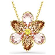 Foto de Colgante y Broche Idyllia Tallas mixtas, Flor, Multicolor, Baño tono oro