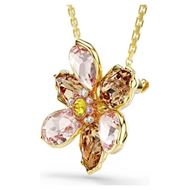Foto de Colgante y Broche Idyllia Tallas mixtas, Flor, Multicolor, Baño tono oro