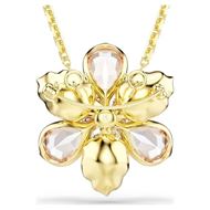 Foto de Colgante y Broche Idyllia Tallas mixtas, Flor, Multicolor, Baño tono oro